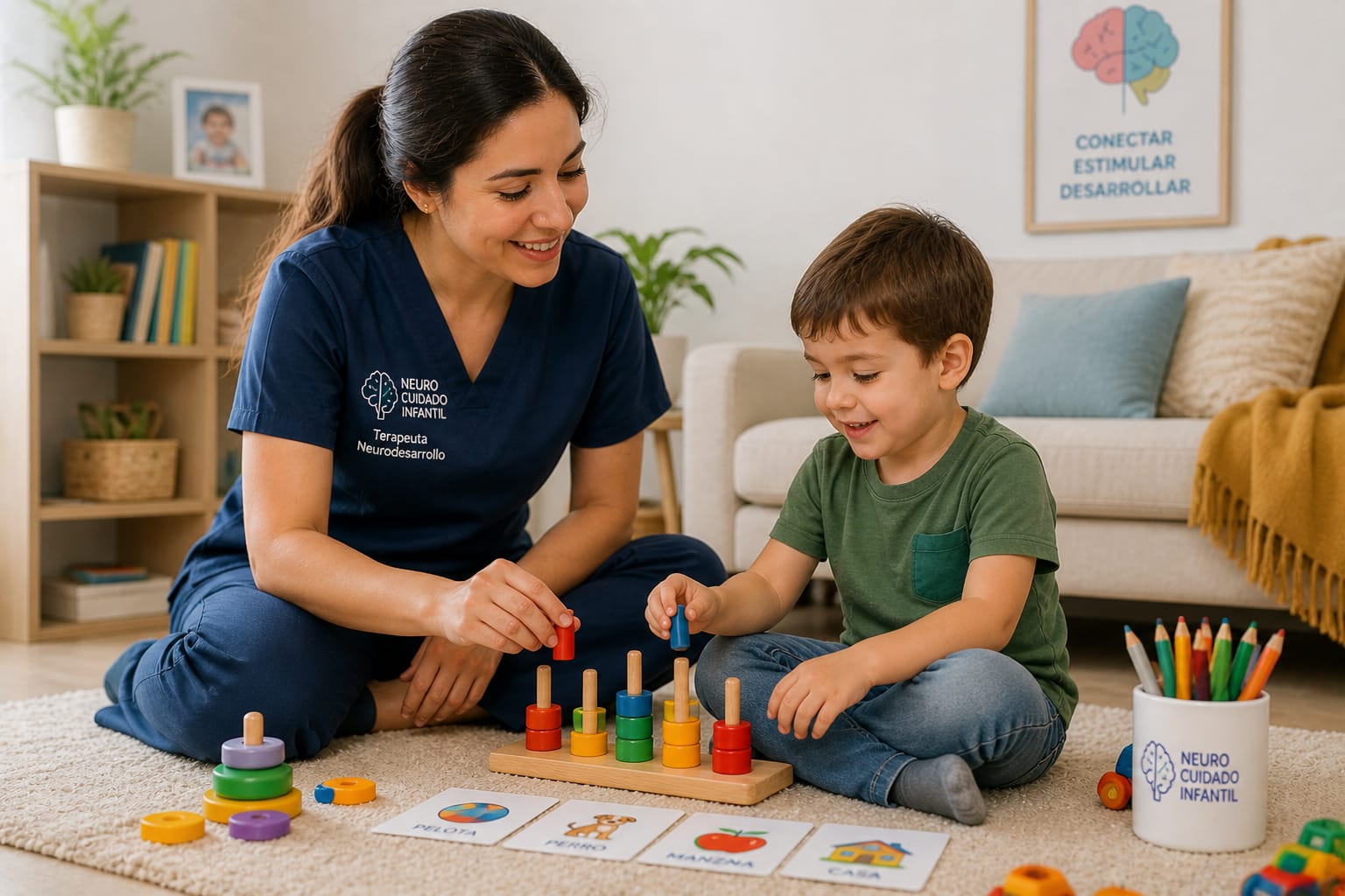 Terapeuta de Neurocuidado Infantil en sesión