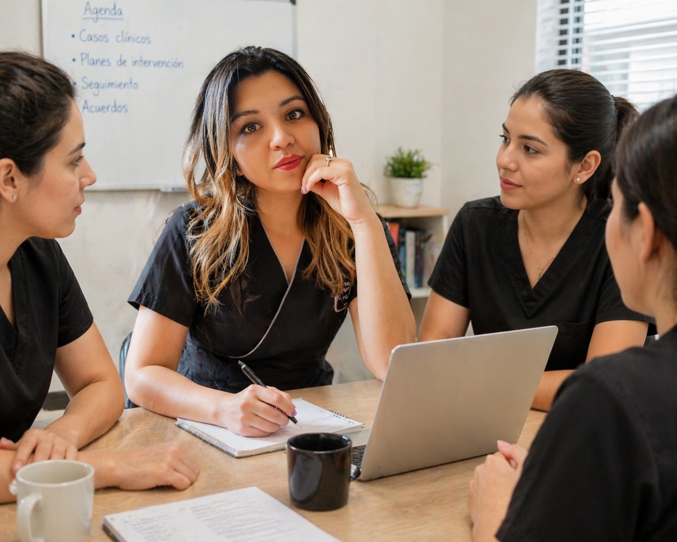 Equipo profesional de NeuroCuidado Infantil en reunión de planificación